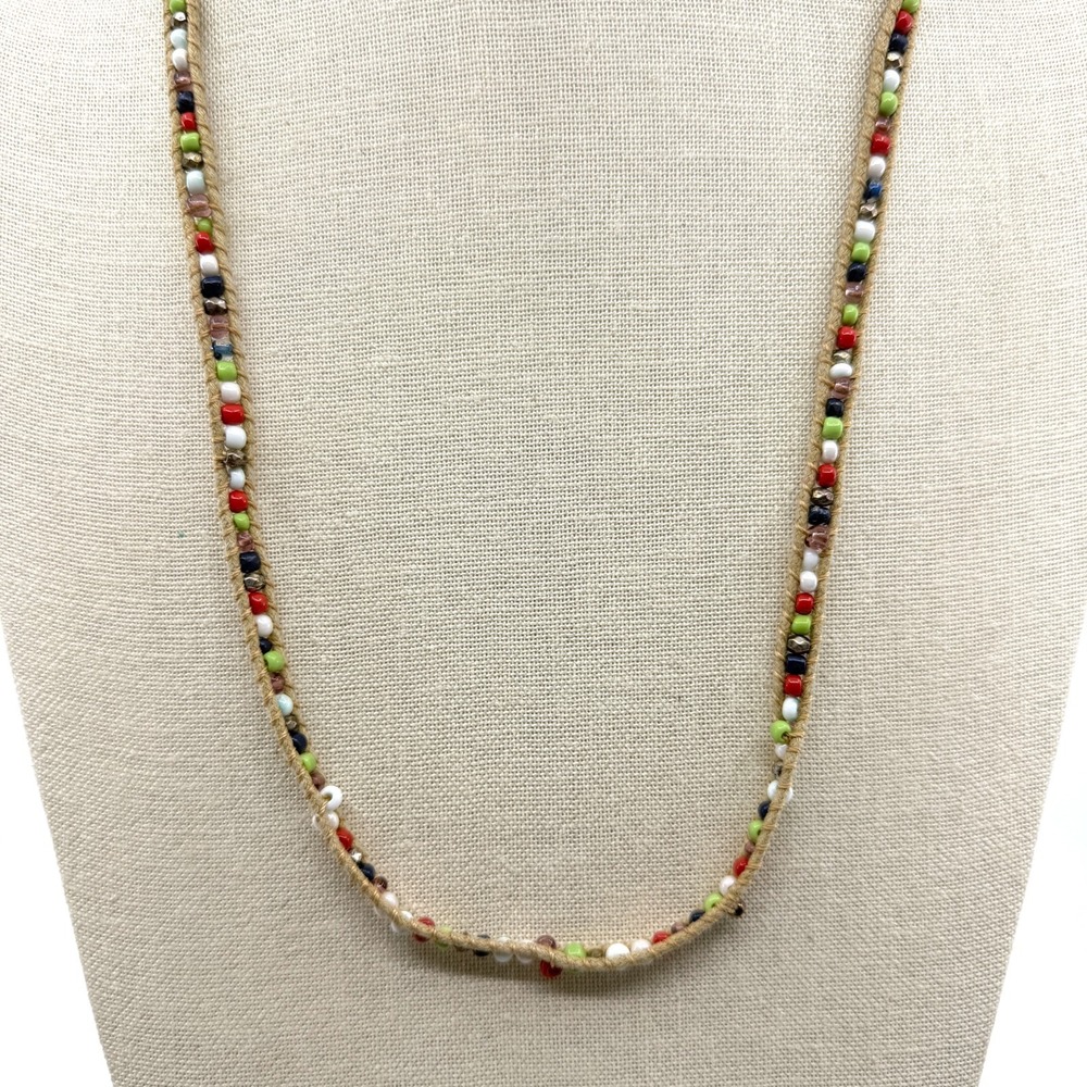 Multicolored Beaded Wrap Bracelet Necklace Boho Festival Layering Accessory Gift